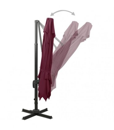 vidaXL Cantilever Garden Parasol with Double Top 300x300 cm