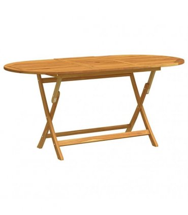 vidaXL Folding Garden Table 160x85x75 cm Solid Eucalyptus Wood