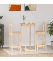 vidaXL 3 Piece Bar Set Solid Wood Pine