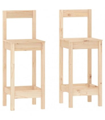 vidaXL 3 Piece Bar Set Solid Wood Pine