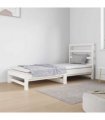 vidaXL Pull-out Day Bed without Mattress White 2x(90x190) cm