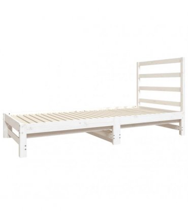vidaXL Pull-out Day Bed without Mattress White 2x(90x190) cm