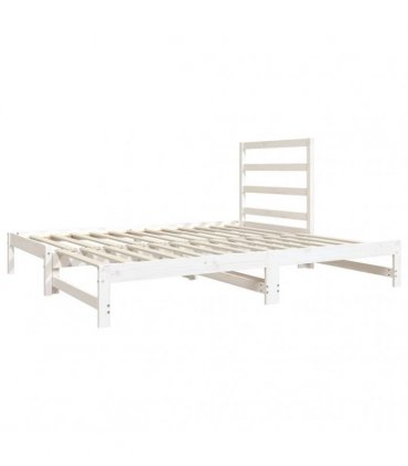 vidaXL Pull-out Day Bed without Mattress White 2x(90x190) cm