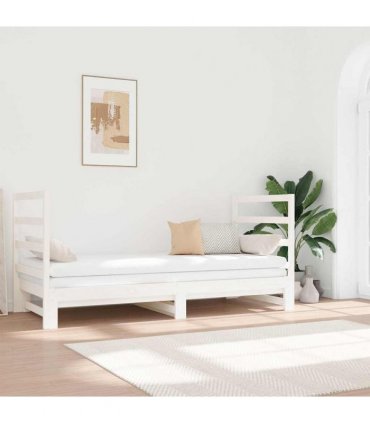vidaXL Pull-out Day Bed without Mattress White 2x(90x190) cm