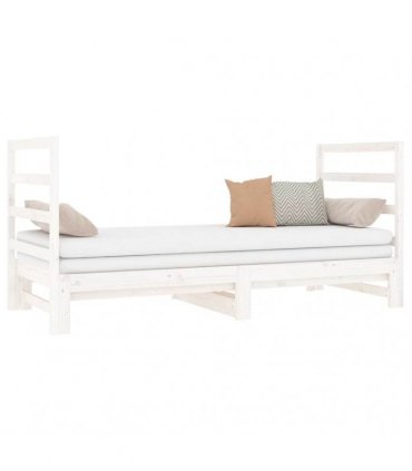 vidaXL Pull-out Day Bed without Mattress White 2x(90x190) cm