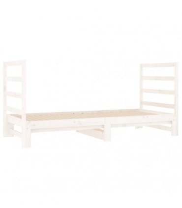 vidaXL Pull-out Day Bed without Mattress White 2x(90x190) cm