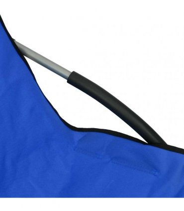 vidaXL Folding Chairs 2 pcs Blue Fabric