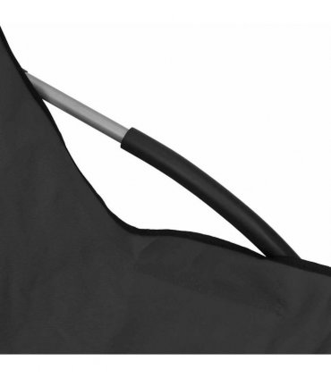 vidaXL Folding Chairs 2 pcs Black Fabric
