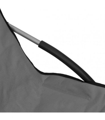 vidaXL Folding Chairs 2 pcs Grey Fabric