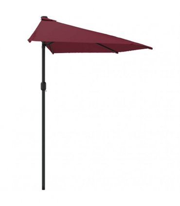 vidaXL Balcony Parasol with Aluminium Pole Bordeaux Red 270x144x222 cm