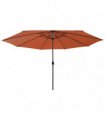 vidaXL Garden Parasol with LED Lights 400 cm Terracotta