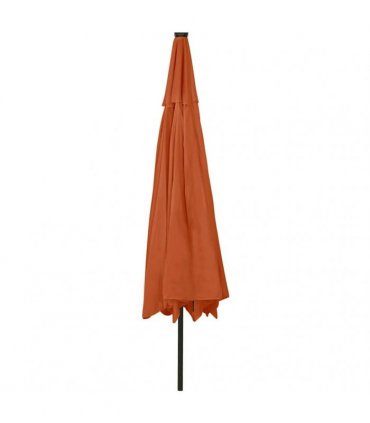 vidaXL Garden Parasol with LED Lights 400 cm Terracotta