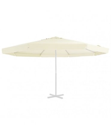 vidaXL Replacement Fabric for Outdoor Parasol Sand 515 cm