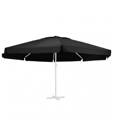 vidaXL Replacement Fabric for Outdoor Parasol Black 610 cm