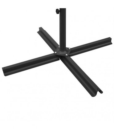 vidaXL Double Garden Parasol with Steel Pole Anthracite 600x300 cm