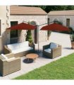 vidaXL Double Garden Parasol with Steel Pole Terracotta 600x300 cm