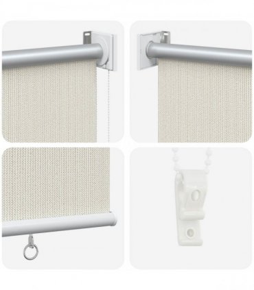 vidaXL Outdoor Roller Blind Cream 65(W)x230(H) cm HDPE