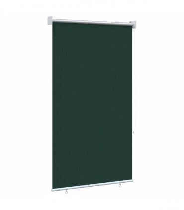 vidaXL Outdoor Roller Blind 65(W)x140(H) cm Dark Green HDPE