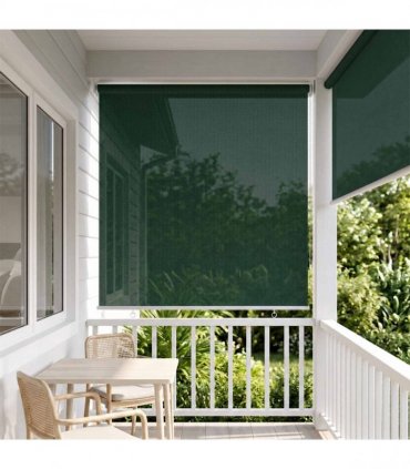 vidaXL Outdoor Roller Blind 65(W)x230(H) cm Dark Green HDPE