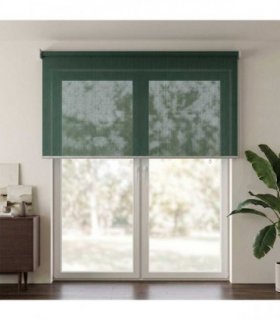 vidaXL Outdoor Roller Blind 125(W)x230(H) cm Dark Green HDPE