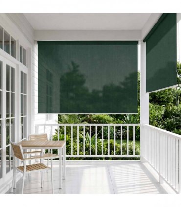vidaXL Outdoor Roller Blind 125(W)x230(H) cm Dark Green HDPE
