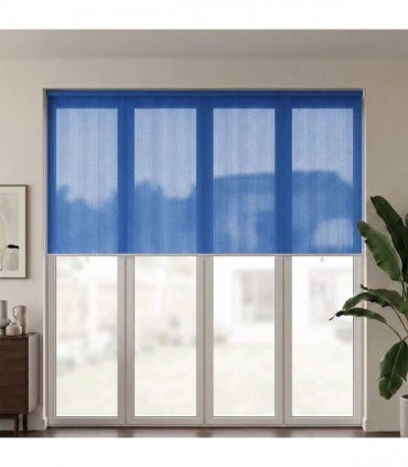 vidaXL Outdoor Roller Blind 405(W)x230(H) cm Blue HDPE