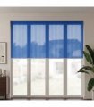vidaXL Outdoor Roller Blind 405(W)x230(H) cm Blue HDPE