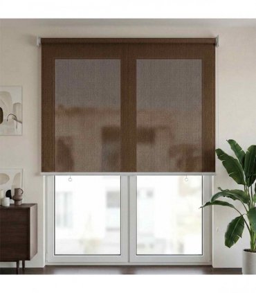 vidaXL Outdoor Roller Blind 65(W)x230(H) cm Brown HDPE