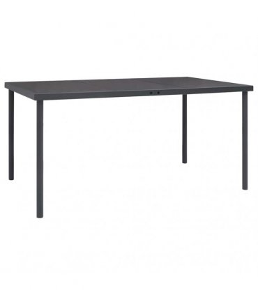 vidaXL Outdoor Dining Table Anthracite 150x90x74 cm Steel