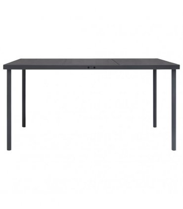 vidaXL Outdoor Dining Table Anthracite 150x90x74 cm Steel