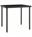vidaXL Outdoor Dining Table Anthracite 80x80x72 cm Glass and Steel