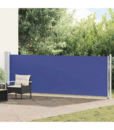 vidaXL Patio Retractable Side Awning 140x600 cm Blue