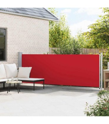 vidaXL Patio Retractable Side Awning 140x600 cm Red