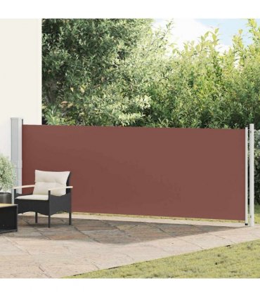 vidaXL Patio Retractable Side Awning 140x600 cm Brown