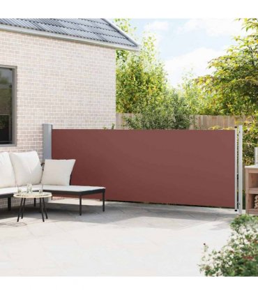 vidaXL Patio Retractable Side Awning 140x600 cm Brown