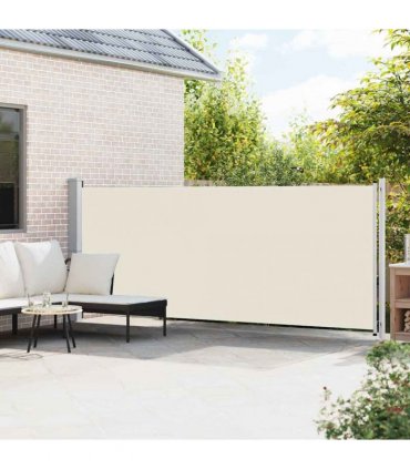 vidaXL Patio Retractable Side Awning 614x160 cm Cream