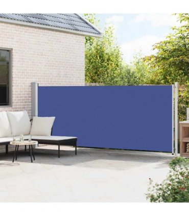 vidaXL Patio Retractable Side Awning 600x160 cm Blue