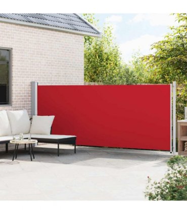 vidaXL Patio Retractable Side Awning 600x160 cm Red