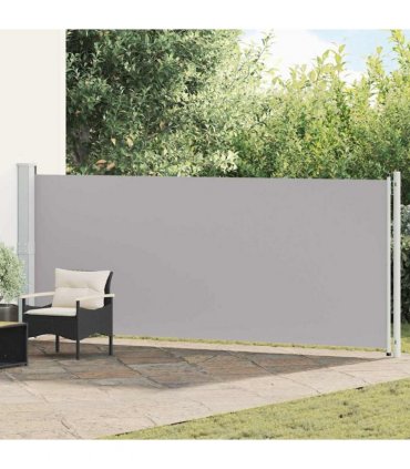 vidaXL Patio Retractable Side Awning 614x160 cm Grey
