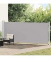 vidaXL Patio Retractable Side Awning 614x160 cm Grey