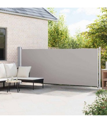 vidaXL Patio Retractable Side Awning 614x160 cm Grey