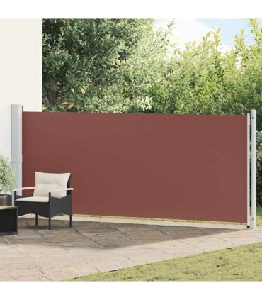 vidaXL Patio Retractable Side Awning 614x160 cm Brown