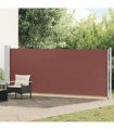vidaXL Patio Retractable Side Awning 614x160 cm Brown