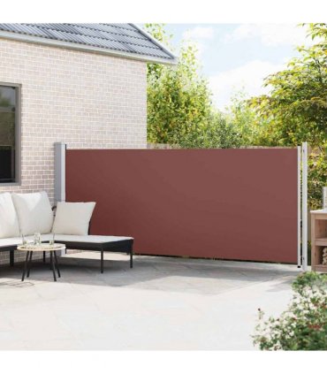 vidaXL Patio Retractable Side Awning 614x160 cm Brown
