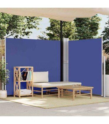 vidaXL Patio Retractable Side Awning 170x1200 cm Blue