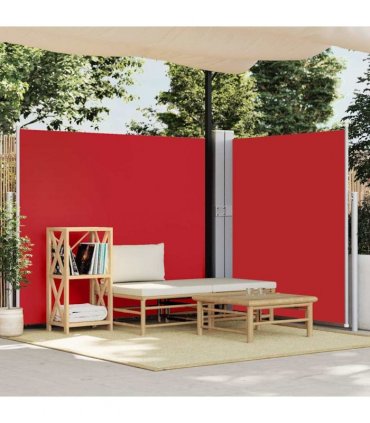 vidaXL Patio Retractable Side Awning 170x1200 cm Red