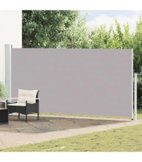 vidaXL Patio Retractable Side Awning 180x514 cm Grey