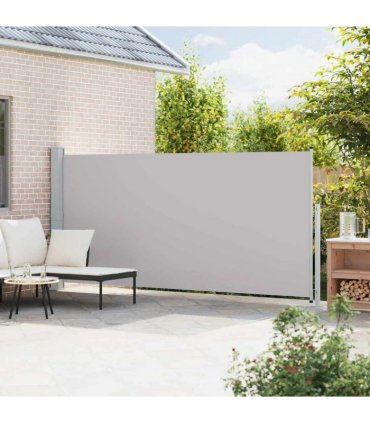 vidaXL Patio Retractable Side Awning 180x514 cm Grey