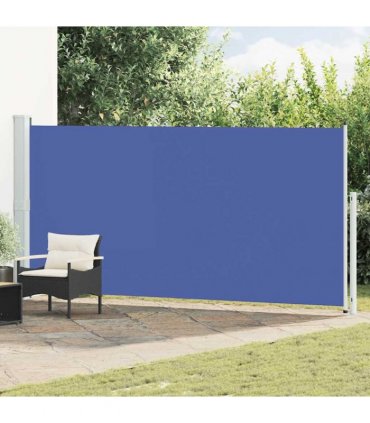 vidaXL Patio Retractable Side Awning 180x500 cm Blue