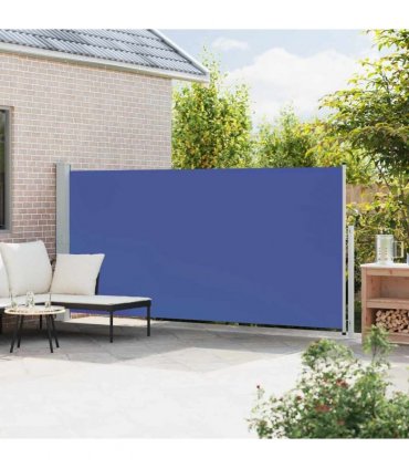 vidaXL Patio Retractable Side Awning 180x500 cm Blue